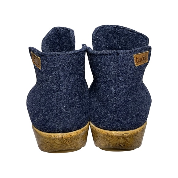 TAOS Woolly Boolly Navy Blue Ankle Boots Booties Shoes Women's Size 38, US 7/7.5 - Picture 6 of 9